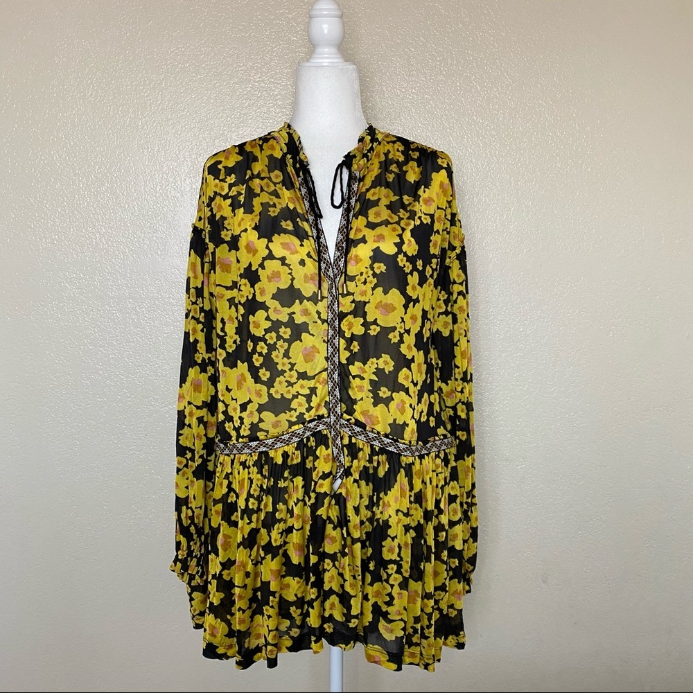 Free People Love Letter Floral Print Tunic XS NWT - Picture 7 of 14